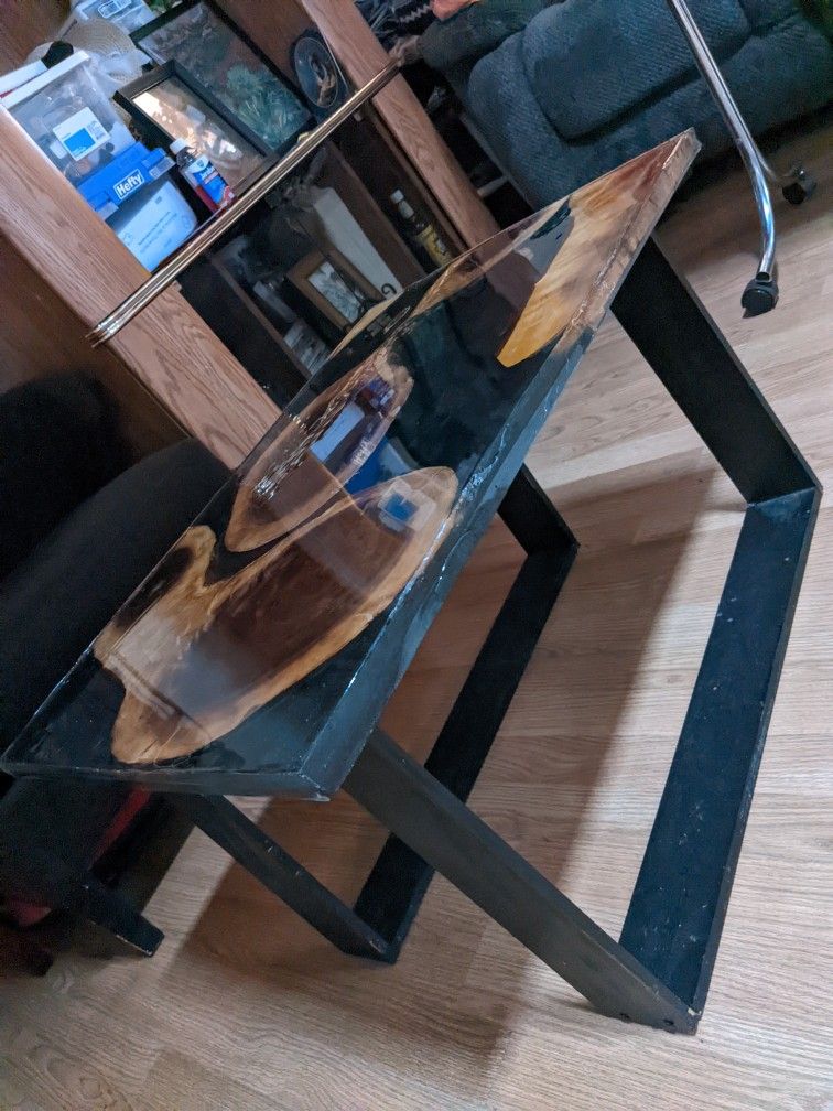 Walnut Epoxy Resin Coffee Table