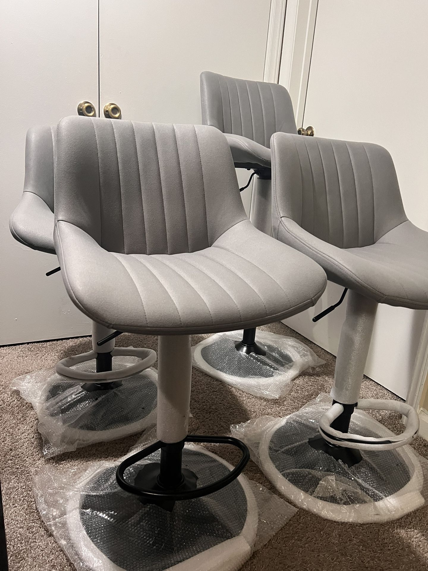 Barstools Set Of 4 - Gray - NEW!!!