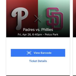 Padres Tickets Friday 4/26
