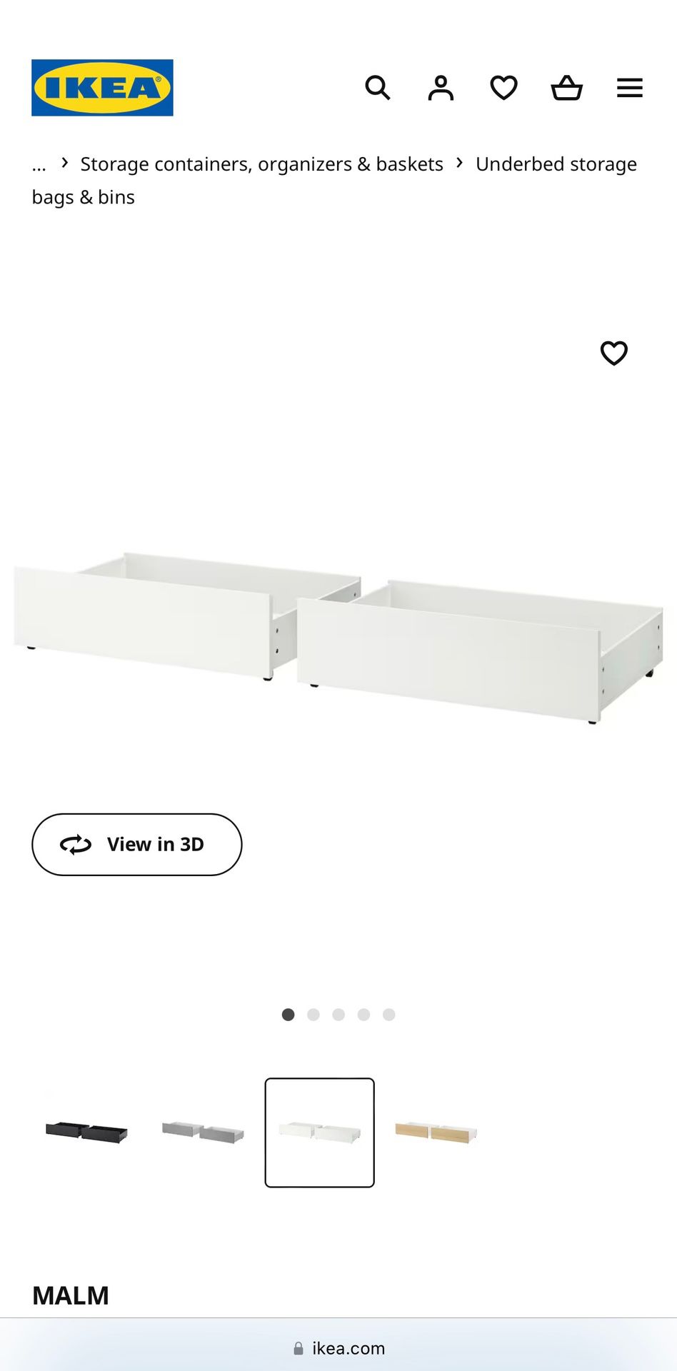 IKEA Malm Underbed Storage Drawers (Set Of 4)