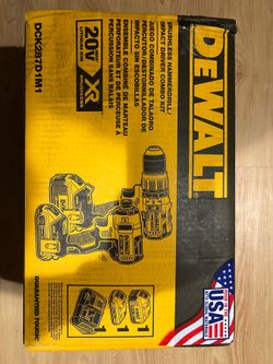 DEWALT 20V MAX XR Brushless Drill & Impact Driver Combo Kit DCK287D1M1