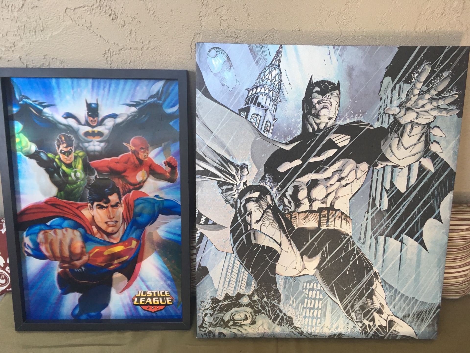 Hobby Lobby Batman Canvas and Justice League 3D Wall Decor