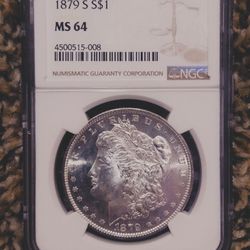 1879-S Morgan Silver Dollar MS 64