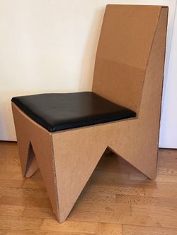 Frank Gehry style corrugated cardboard chair