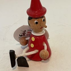 Wood Pinocchio Made In Italy Handmade Brand New Posable Collectible Figurine Mastro Geppetto Disney 