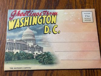 Vintage Postcard Folder - Washington D.C.