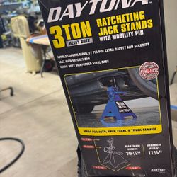 3  Ton Ratcheting Jack Stands New In Unopened Box