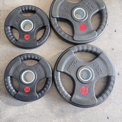 2-inch Rubber Olympic Grip Weight Plates for Strength Training, Weightlifting in Home & Gym, Barbell Weights Plates Set（70LB）KF43WP04US-230T0XJ-A001