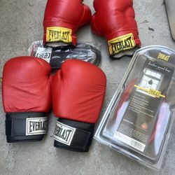 Everlast Pro Force Boxing Gloves and Speed Bag