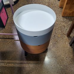Mid-Century Modern Multi Color 3-Tier Wood End Table
