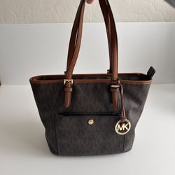 Michael Kors Brown Monogram Tote Bag