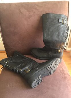 Girls black riding boots size 3