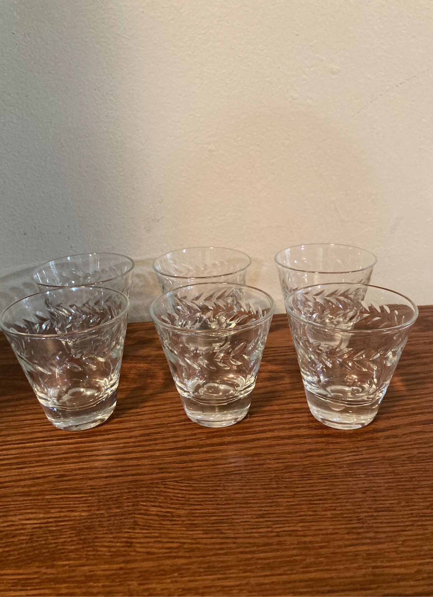 Antique full set of shot glasses