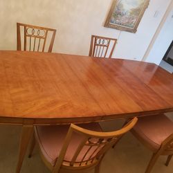 Classic Cherry Wood Dining Room Table