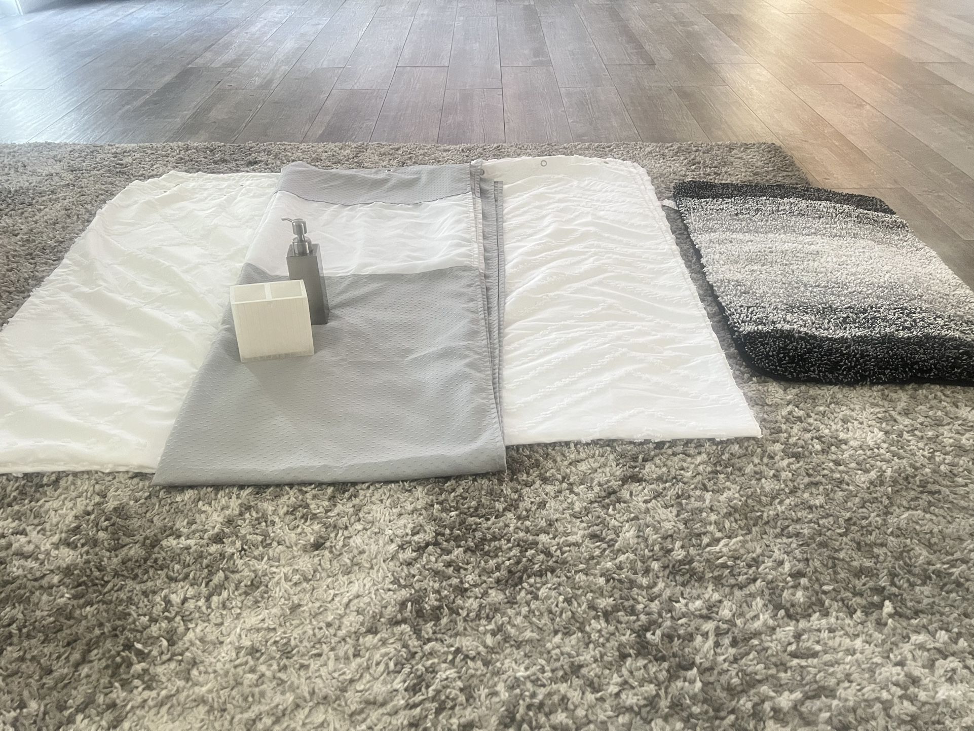 3 Shower Curtains/Bath Accessories
