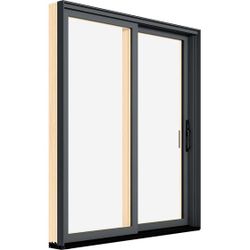 New Marvin Signature Ultimate 6' x 6'8" Sliding Patio Door – Ebony/Black – OX Left-Hand