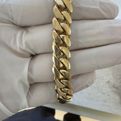 14k Solid Gold Cuban Link Chain