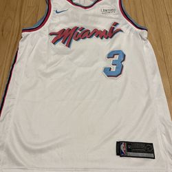 Dwyane Wade Miami Heat City Edition Vice White Swingman Jersey Nike 52 - XL
