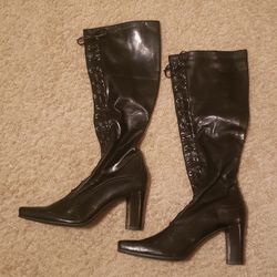 High Heeled Black Boots