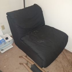 Black Cloth Cushy Chair