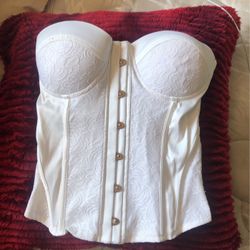 Small White corsetTop /Top corset Blanco Small