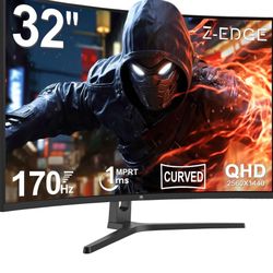 GAMING TOWER , 32” curve monitor , gaming keyboard&mouse chair & gaming computer desk 