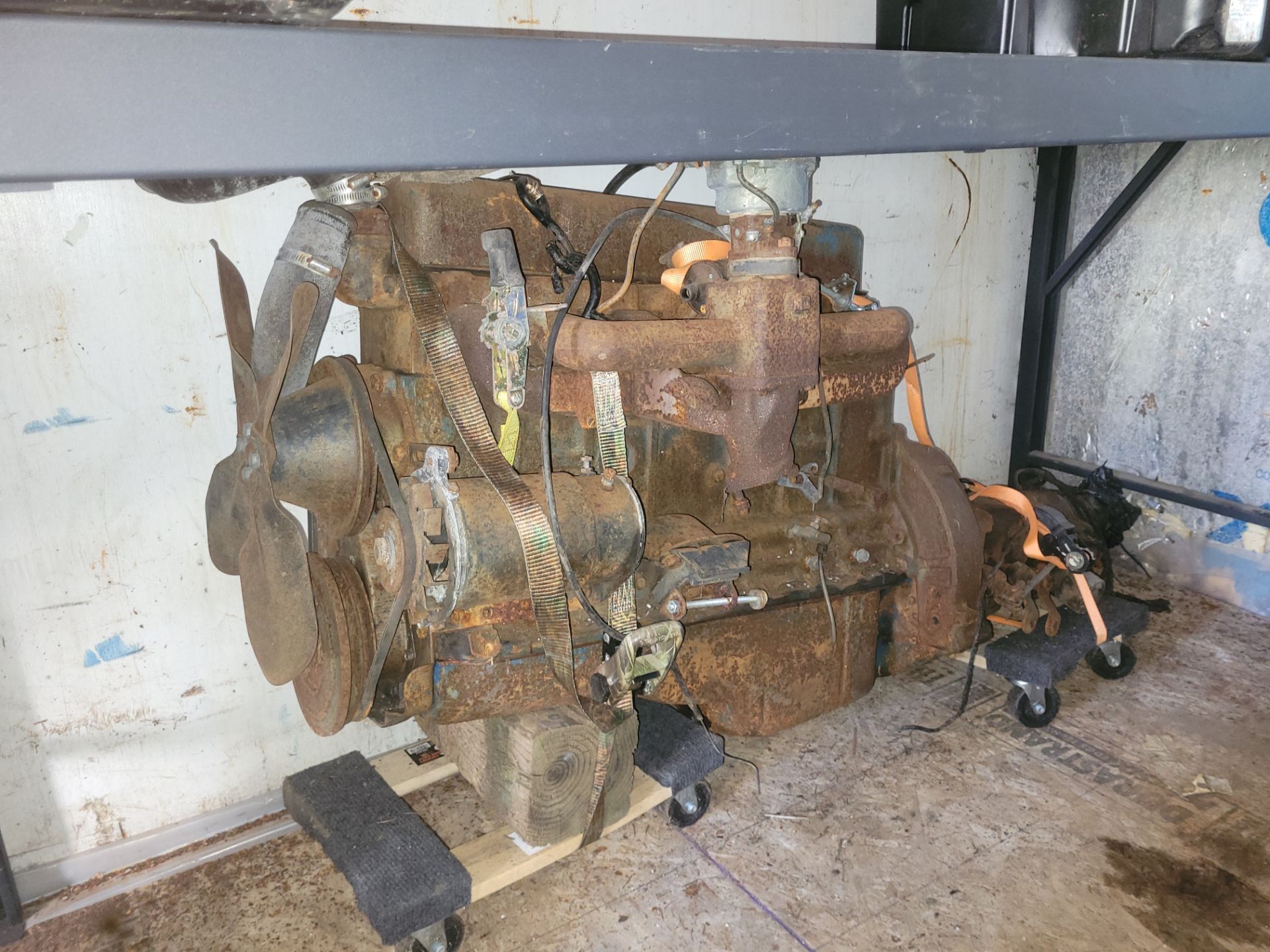 Complete Chevy 235 inline 6 and 3spd with overdrive