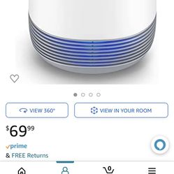 sinlive Air Purifier for Home H13 HEPA Air Purifier for 430ft² / 40 m² with Air Cleaner Pet Dander Dust Pollen Eliminate Smoke Odors, Low Noise, Sleep