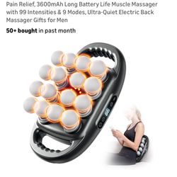 16 Head Massage Gun Deep Tissue Percussion Massager for Pain Relief, 3600mAh Long Battery Life Muscle Massager with 99 Intensities & 9 Modes, Ultra-Qu