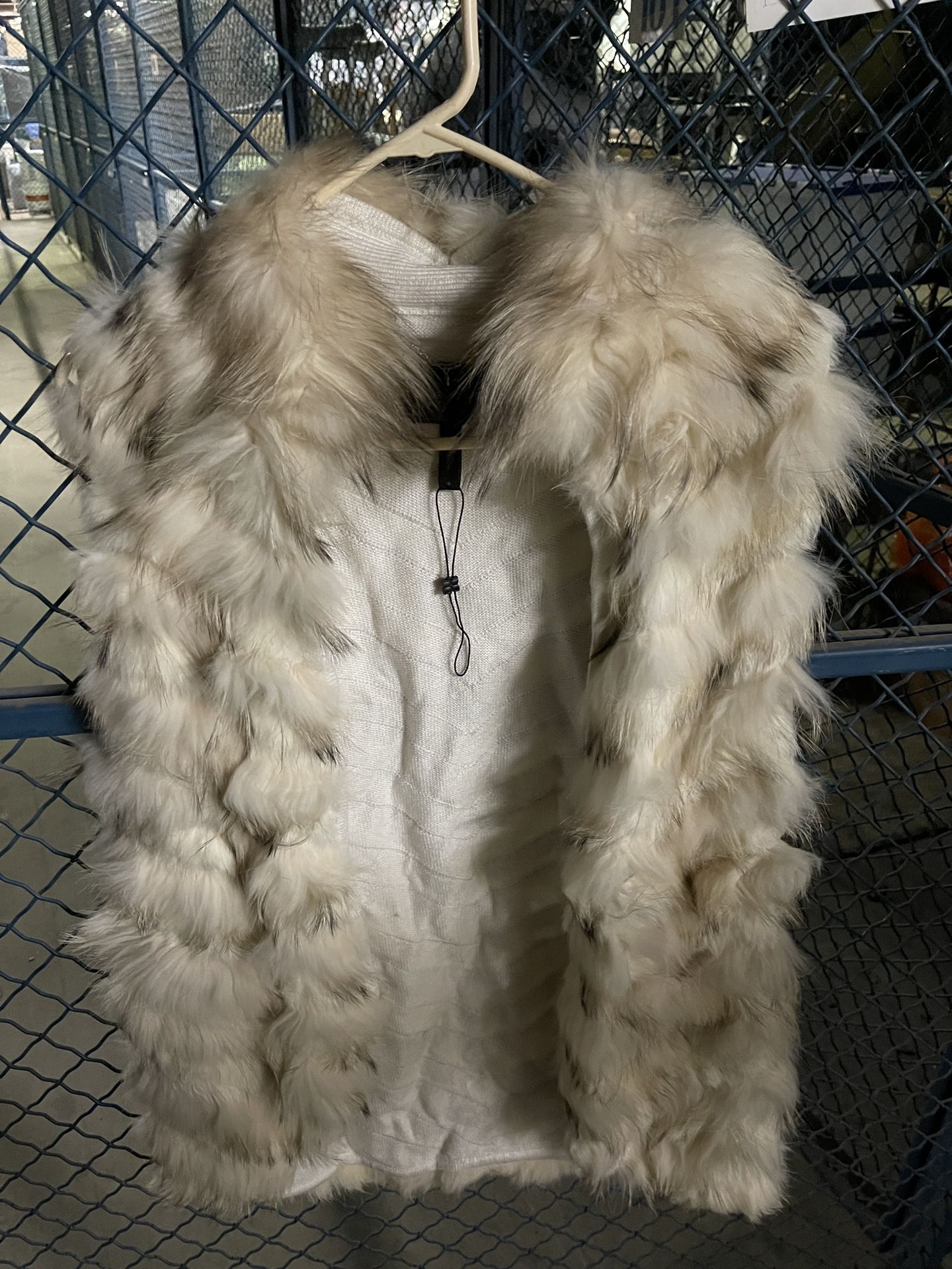 White Vest Rabbit Fur 