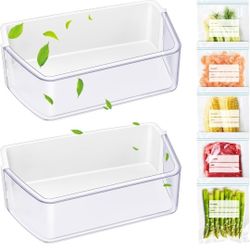 (2 PACK) UPGRADED DA97-17255A Refrigerator Door Bin Replacement, Compatible with Samsung Refrigerator Door Shelf Right Replacement Part RF265BEAESG, R