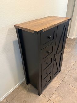 Farmhouse Storage Cabinet with Drawers and Door