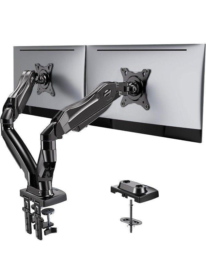 HUANUO Dual Monitor Stand - Full Adjustable Monitor Desk Mount Swivel Vesa Bracket