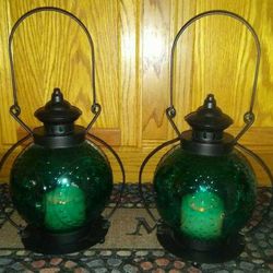 (2) Light Up Candle Globes! Like New! 