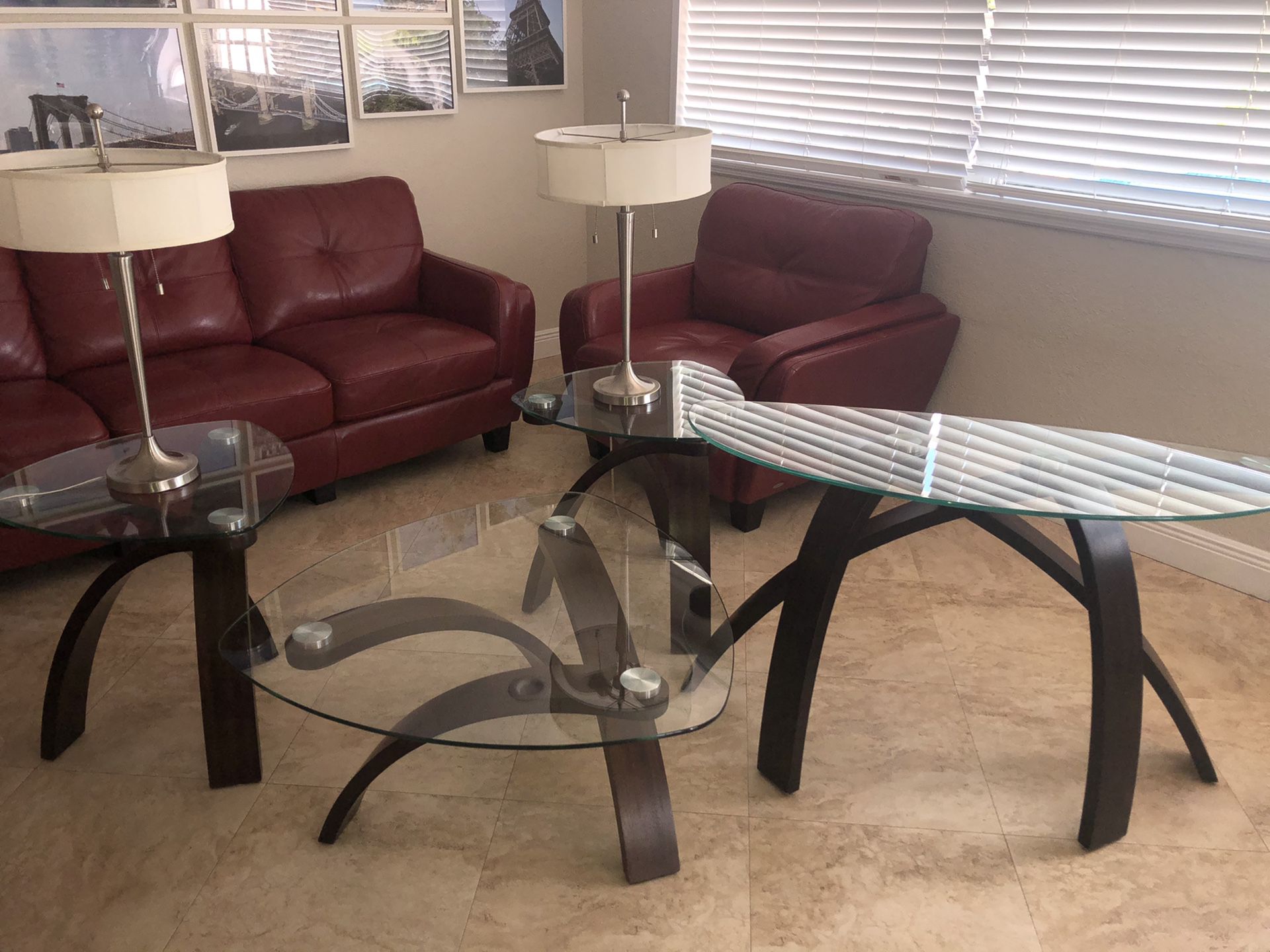 4 Pc Jace Table set: 1 Coffee Table, 1 Console Table, 2 Side Tables
