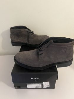 Alfani Gavin Suede Chukka Boot Soze 10.5 New Dark Grey