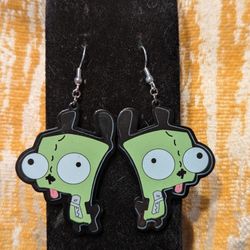 Handmade Invader Zim GIR Hypoallergenic Acrylic Charm Earrings