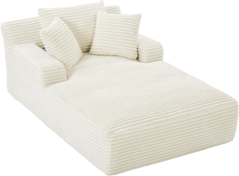 Chaise Lounge Chair Sofa Corduroy Upholstered Sofa Bed