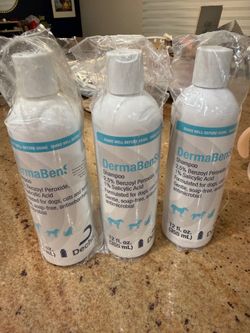 3* DermaBenSs Shampoo for Dogs, Cats and Horses, 12 Fl Oz