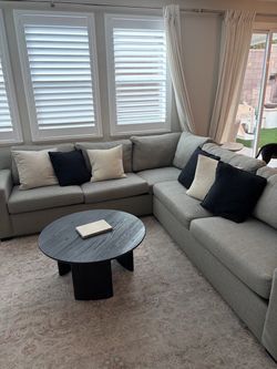 Gray L-Shaped Sectional Sofa