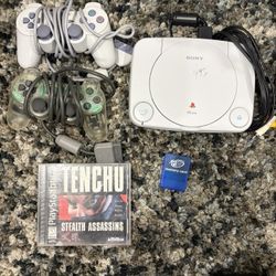 Ps One System w/ 2 Controllers & Memory Card