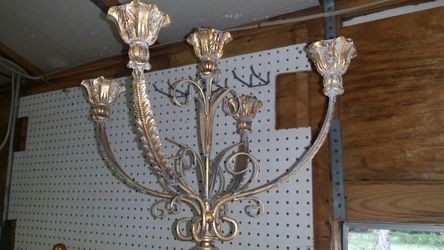 Beautiful tall gold candelabra