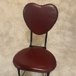 Antique Heart Folding Chair
