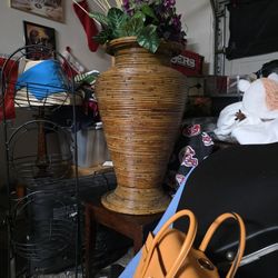 Large Bohemian  Reed Bamboo Floor Vase