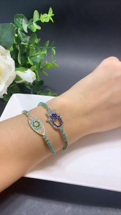 ~NO FADE~ 2 Pcs Adjustable Sterling Silver Plated Bracelet