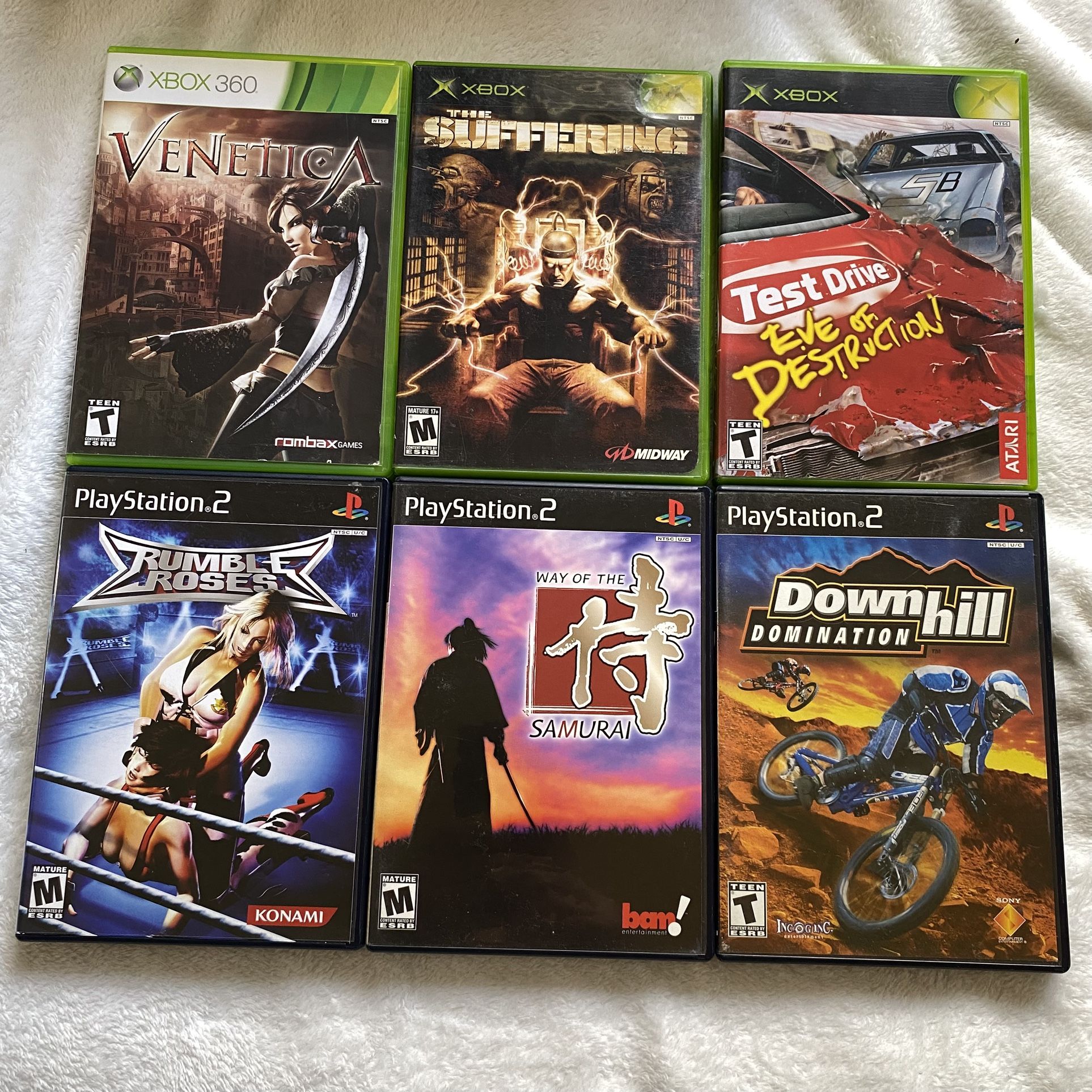 Video Game Lot Xbox And Ps2