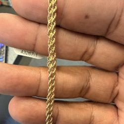 14KT Double Rope Bracelet 43267-1