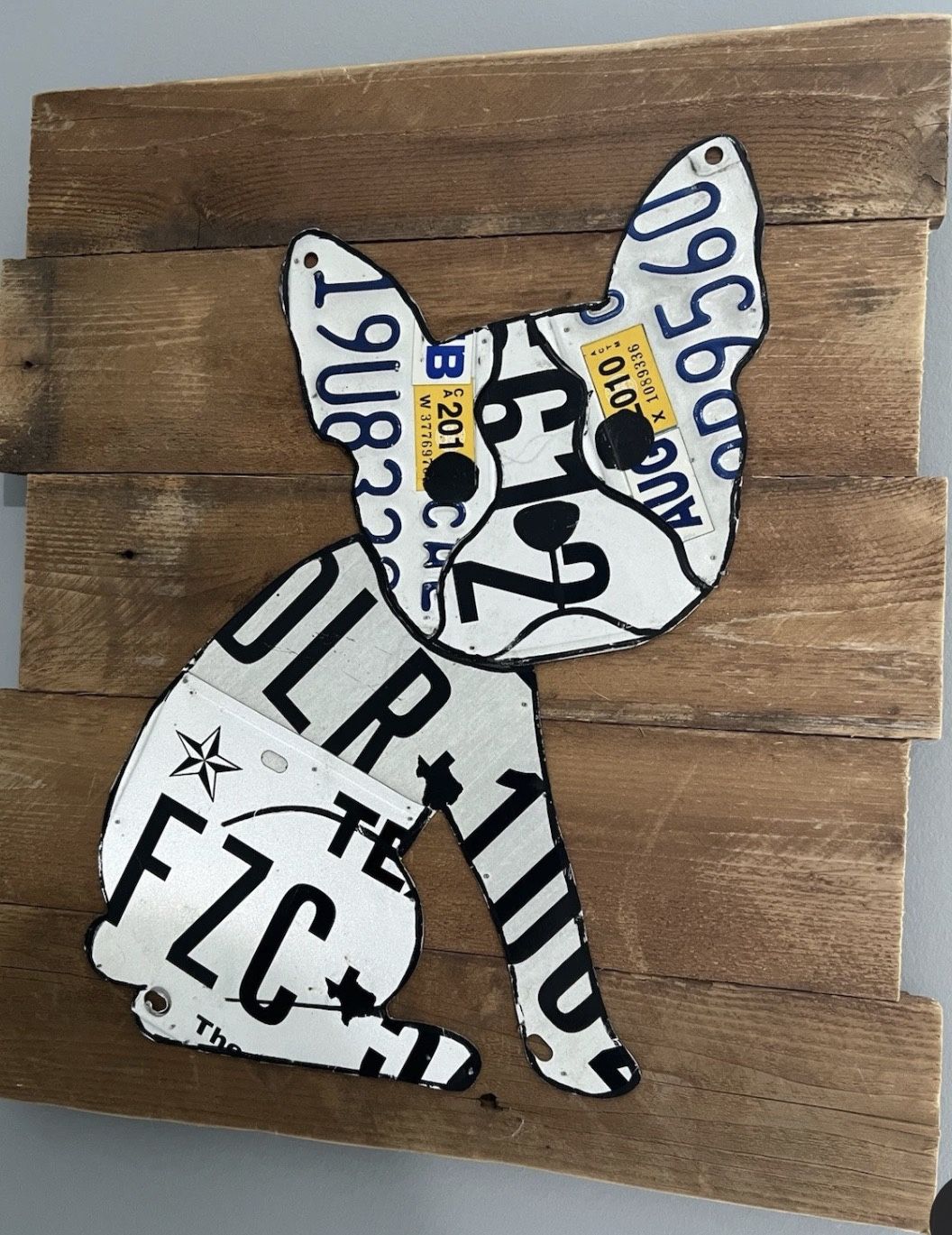 French Bulldog License Plate Art