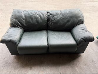 Green loveseat