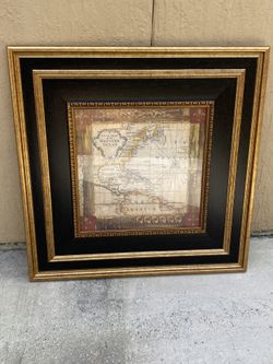 Framed Vintage Map